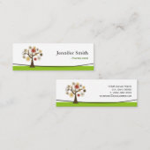 心理学者エレガント – 生命の木 スキニー名刺 (正面/裏面)