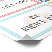 心理学者オフィスのドアのサイン虹はどこか ポスター (角)