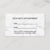 心理学者カウンセモダンル金ゴールド大理石瑪瑙 予約カード (裏面)