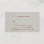 心理学者カウンセラーエレガントリネンアポイントメント 予約カード (裏面)