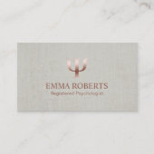 心理学者カウンセラーエレガントリネンアポイントメント 予約カード (正面)