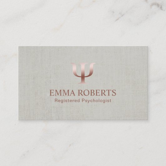 心理学者カウンセラーエレガントリネンアポイントメント 予約カード (正面)