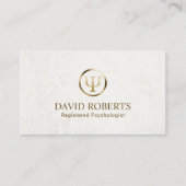 心理学者カウンセラーエレガントリネンアポイントメント 予約カード (正面)