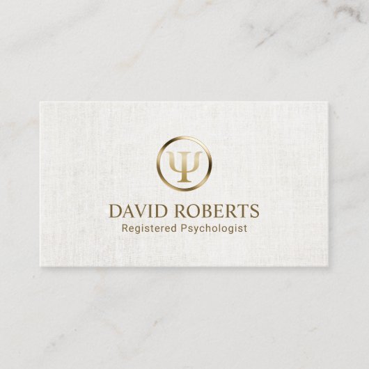 心理学者カウンセラーエレガントリネンアポイントメント 予約カード (正面)