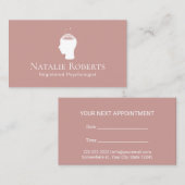 心理学者カウンセラーダスティバラ金ゴールドアポイントメント 予約カード (正面/裏面)