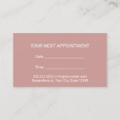 心理学者カウンセラーダスティバラ金ゴールドアポイントメント 予約カード (裏面)