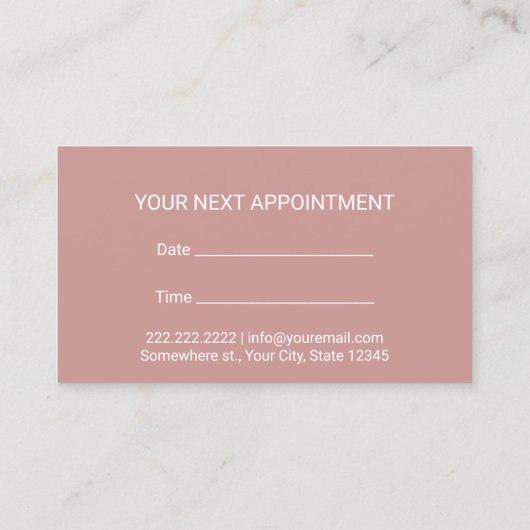 心理学者カウンセラーダスティバラ金ゴールドアポイントメント 予約カード (裏面)