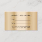 心理学者カウンセラープロフェッショナル金ゴールド瑪瑙 予約カード (裏面)