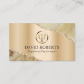 心理学者カウンセラープロフェッショナル金ゴールド瑪瑙 予約カード (正面)