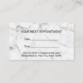 心理学者カウンセラー大理石アポイントメント 予約カード (裏面)