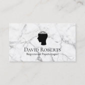 心理学者カウンセラー大理石アポイントメント 予約カード (正面)