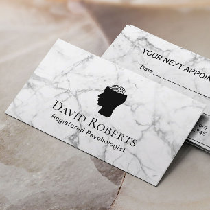 心理学者カウンセラー大理石アポイントメント 予約カード