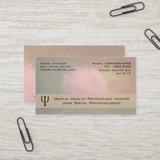 心理学者カウンセラー業務 名刺 (正面/裏面インサイチュ)