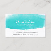 心理学者カウンセラー水の色アポイントメント 予約カード (正面)