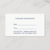 心理学者カウンセラー海軍&金ゴールドアポイントメント 予約カード (裏面)