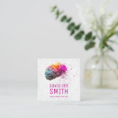 心理学者カラフル脳名刺 スクエア名刺 (スタンド正面)