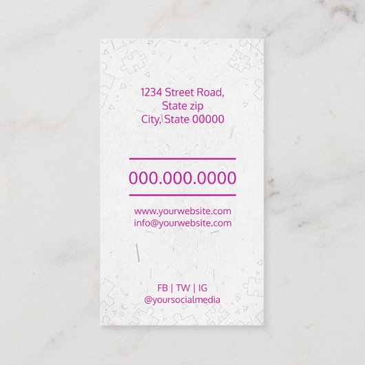 心理学者カラフル脳名刺 名刺 (裏面)