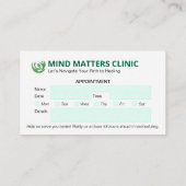 心理学者クリニック事業 | モダンアポイントメント 名刺 (裏面)