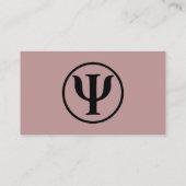 心理学者グレー大理石マウブビジネスカード 名刺 (裏面)