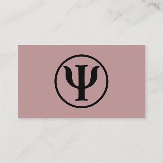 心理学者グレー大理石マウブビジネスカード 名刺 (裏面)