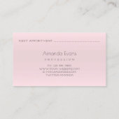 心理学者セラピストアポイントメントカード 予約カード (裏面)