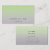 心理学者セラピストカウチググラデーションリーングレイ 名刺 (正面/裏面)