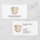 心理学者セラピストカウンセラー精神科医バス 名刺 (正面/裏面)