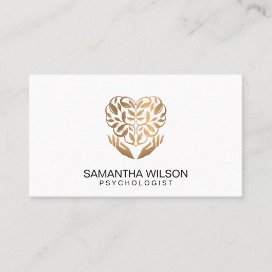 心理学者セラピストカウンセラー精神科医バス 名刺 (正面)