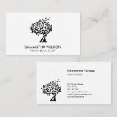 心理学者セラピストカウンセラー精神科医バス 名刺 (正面/裏面)