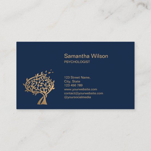 心理学者セラピストカウンセラー精神科医バス 名刺 (裏面)