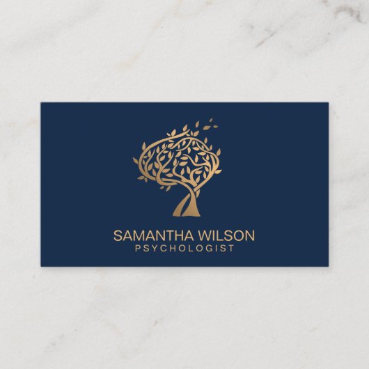 心理学者セラピストカウンセラー精神科医バス 名刺 (正面)