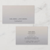 心理学者セラピストソファグラデーションアイボリーグレイ 名刺 (正面/裏面)