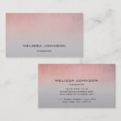 心理学者セラピストソファグラデーションバラ金ゴールドグレイ 名刺 (正面/裏面)