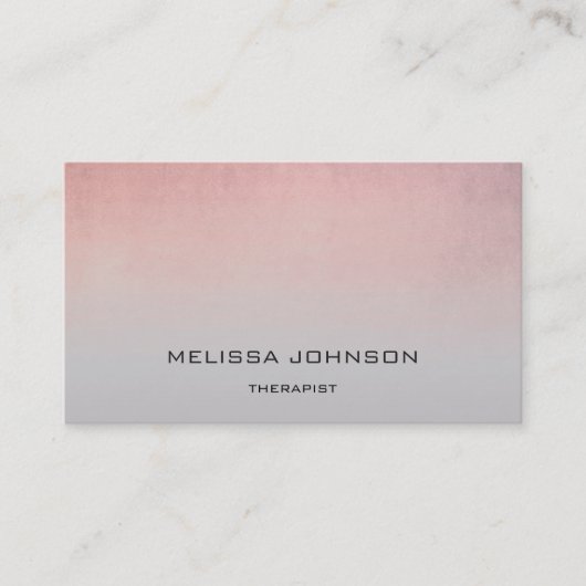 心理学者セラピストソファグラデーションバラ金ゴールドグレイ 名刺 (正面)