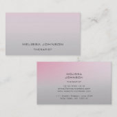 心理学者セラピストソファグラデーションピンクグレー 名刺 (正面/裏面)