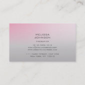 心理学者セラピストソファグラデーションピンクグレー 名刺 (裏面)