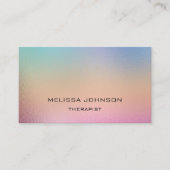 心理学者セラピストソファグラデーションーブルーピンクローズ 名刺 (正面)