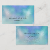 心理学者セラピストソファグラデーションーブルー海スカイ 名刺 (正面/裏面)