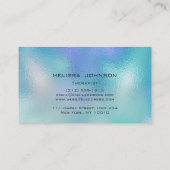 心理学者セラピストソファグラデーションーブルー海スカイ 名刺 (裏面)
