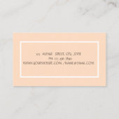 心理学者セラピストブラック禅ストーンフラワー 名刺 (裏面)