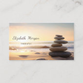 心理学者セラピスト禅ストーンズサンセット 名刺 (正面)