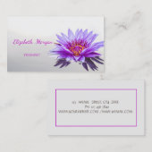 心理学者セラピスト禅、パープルロータスフラワー 名刺 (正面/裏面)