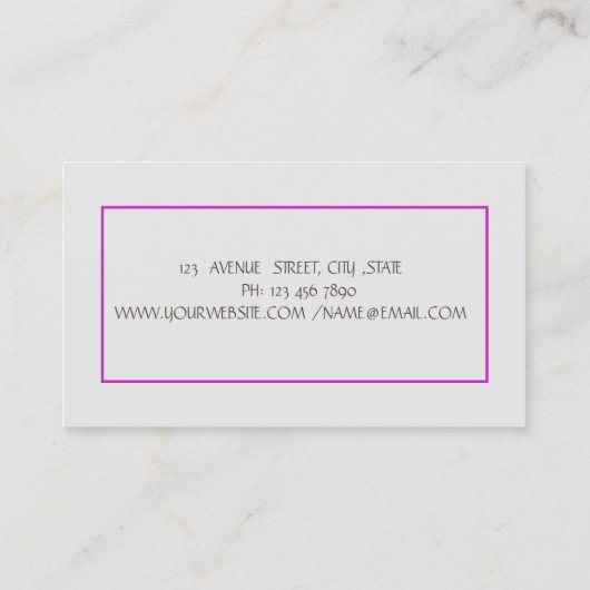 心理学者セラピスト禅、パープルロータスフラワー 名刺 (裏面)