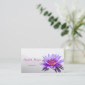 心理学者セラピスト禅、パープルロータスフラワー 名刺 (スタンド正面)