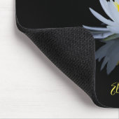 心理学者セラピスト禅、白ロータスフラワー マウスパッド (コーナー)