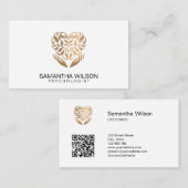 心理学者セラピスト精神科医QRコードブシン 名刺 (正面/裏面)