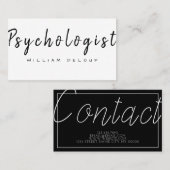 心理学者セラピスト金属健康 名刺 (正面/裏面)