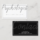 心理学者セラピスト金属健康 名刺 (正面/裏面)