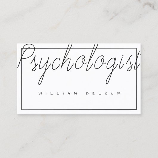 心理学者セラピスト金属健康 名刺 (正面)