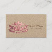 心理学者セラピスト,グリッターロータス，ヨガ 名刺 (正面)